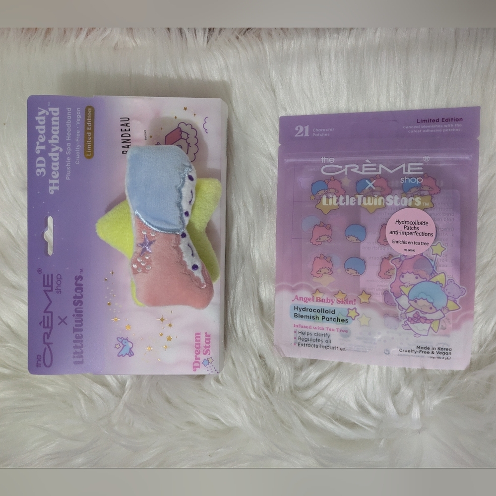 The Crème Shop x Little Twin Stars 3D Teddy Plushie Headyband™ & Blemish Patches